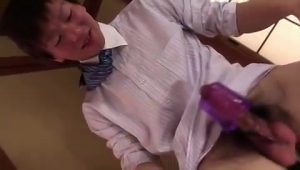 【ゲイ動画ビデオ】スーツが初々しい新成人なノンケジャニーズ系スリ筋美青年がオナホとローションで巨根オナニーを見せてくれたよ！