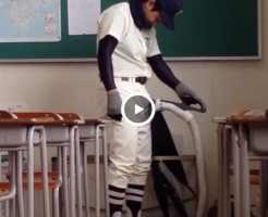 【Vine動画】教室で野球部の筋肉イケメンが掃除機にバキュームフェラさせてみた結果ｗ